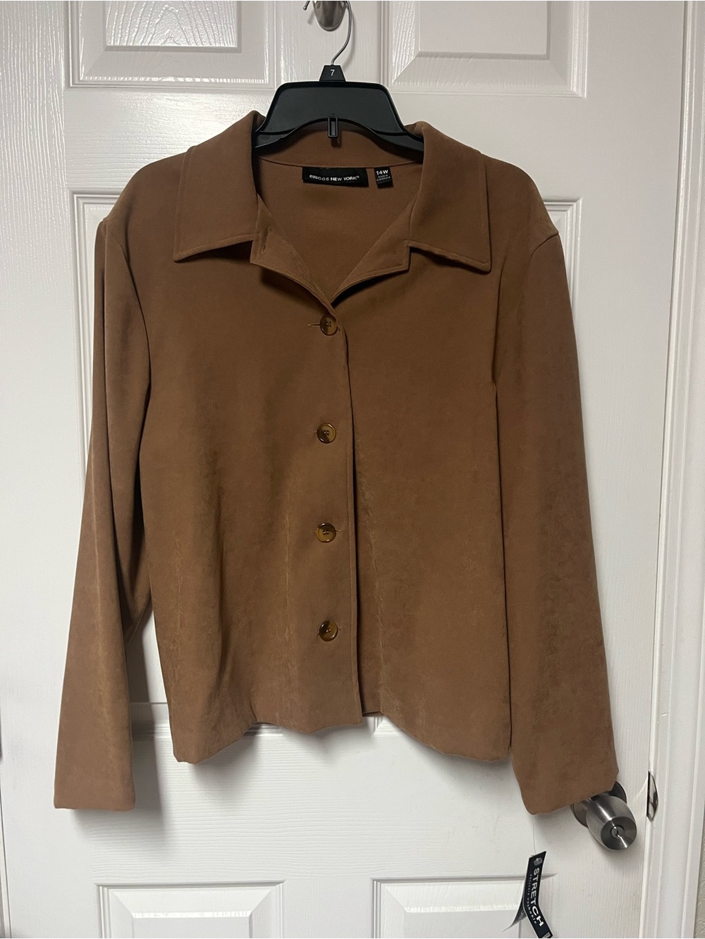 Briggs New York Brown Button-Front Blazer